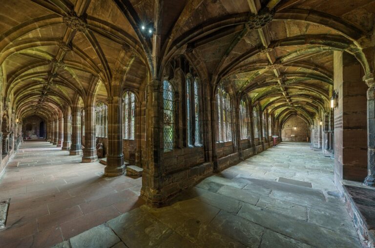 The cloisters of Chester Cathedral