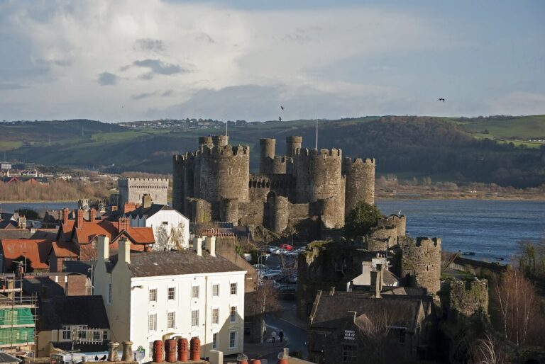 Conwy Castle and the harbour