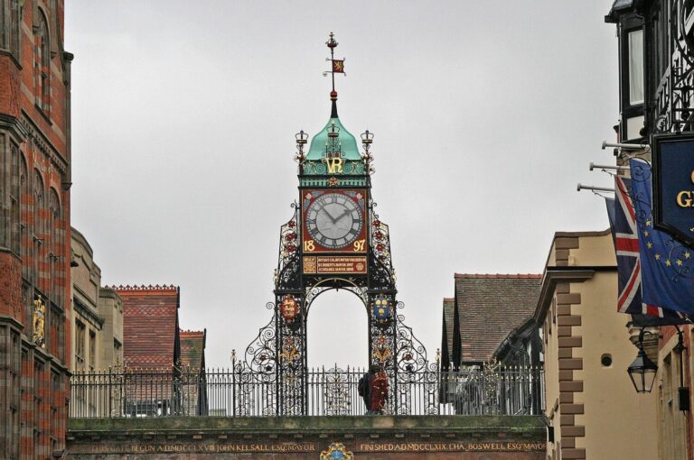 The Eastgate Clock above Eastgate Street