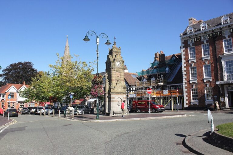St Peters Square in Ruthin, Vale of Clwyd